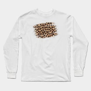 Distressed Leopard Print Long Sleeve T-Shirt